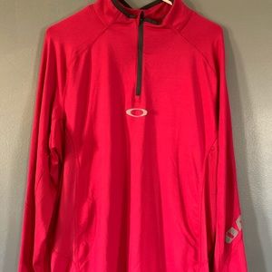 Pink Oakley 1/4 zip long sleeve shirt